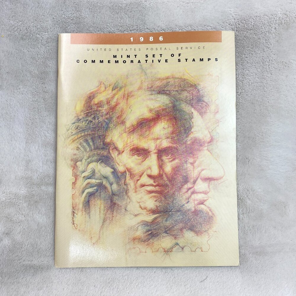 Vintage 1986 US Postal Service Mint Set of Commemorative Stamps (Book Only)